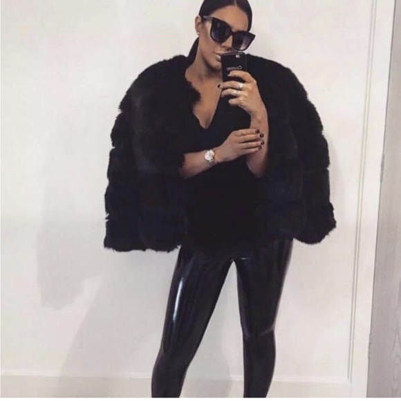 Black Faux Fur Coat - Picture 2 of 9
